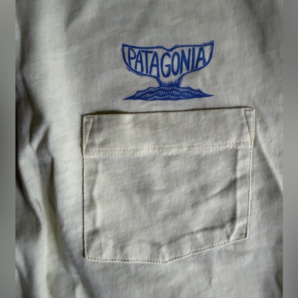 Patagonia Yellow Our Planet Can’t Wait Cropped Pocket Tee Short Sleeve Cotton - Picture 5 of 7